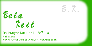 bela keil business card